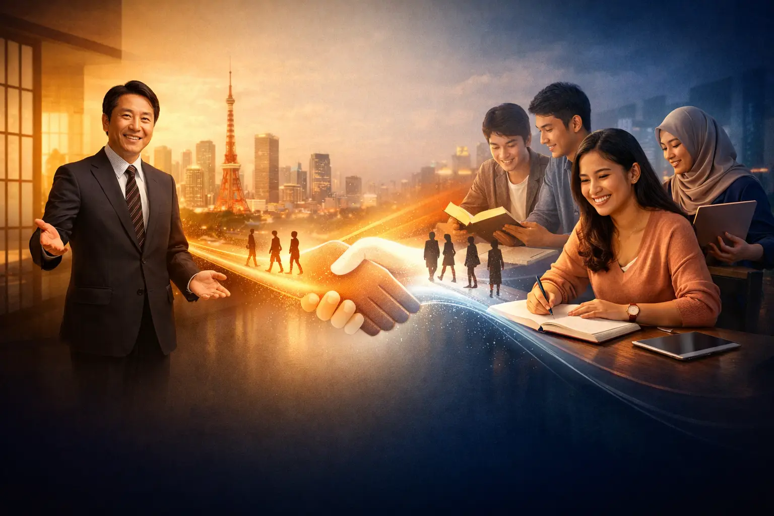 オフィスで打ち合わせを行うチーム